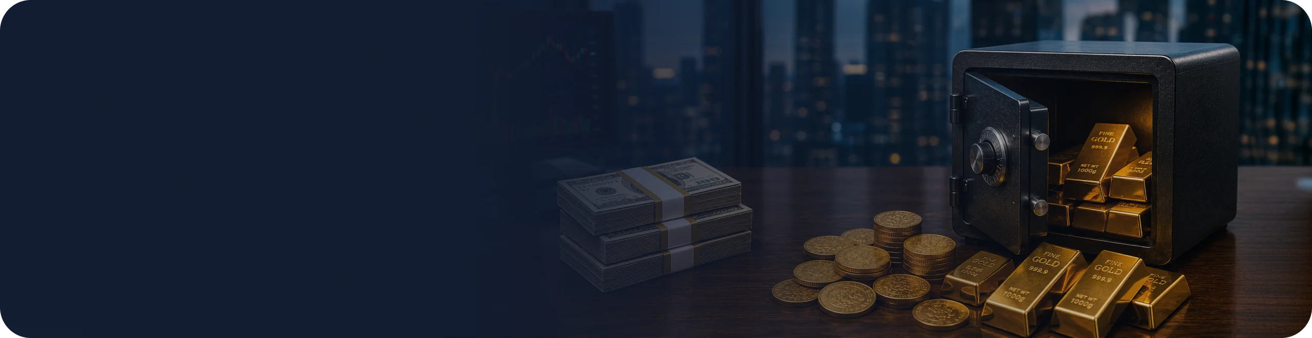 Gold safe background