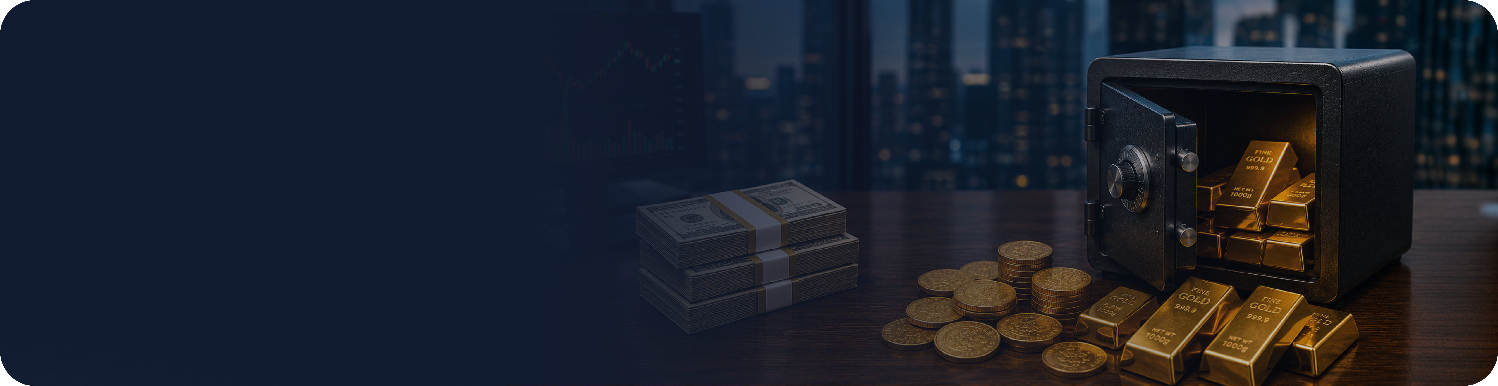Gold safe background