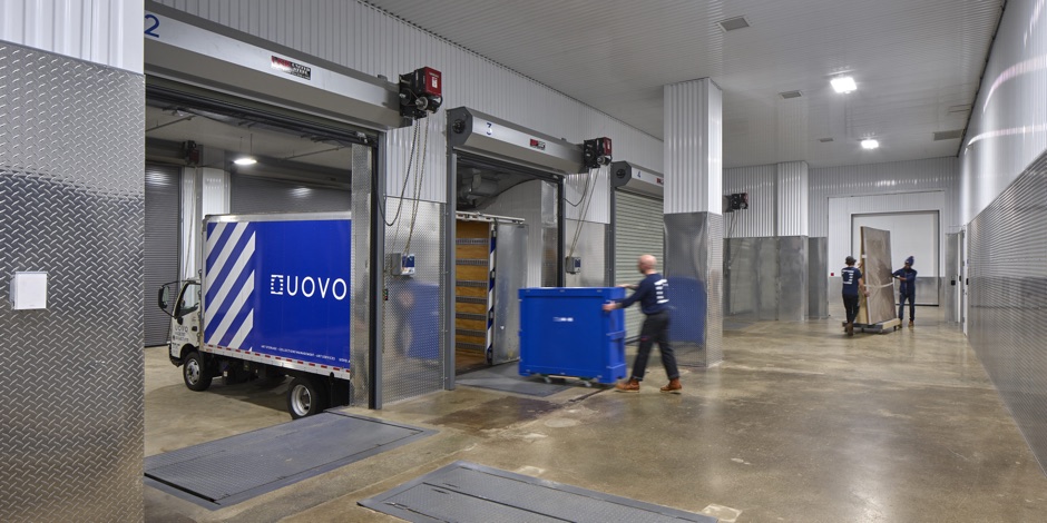 Interior of the UOVO Miami art and collection storage facility